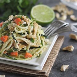 Thai Chicken Zucchini Noodles - Recipe photo by Running to the Kitchen