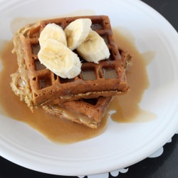 Peanut Butter-Banana Waffles - Recipe photo by TheBrassHalo
