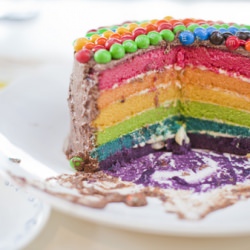 Double Rainbow Cake - Recipe photo by milkchaihoney