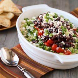 Layered Greek Dip - Recipe photo by garnishwithlemon