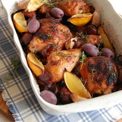 Chicken, Chorizo and Lemon Bake - Recipe photo by Technicolor Kitchen