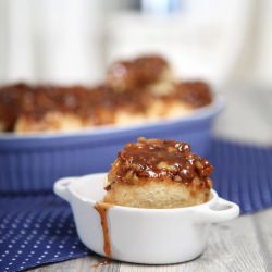 Buchteln with Caramel Pecans - Recipe photo by sabrinasue