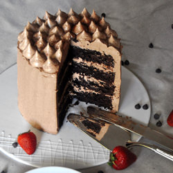 Chocolate Cake with Chili Chocolate - Recipe photo by mogwaisoup