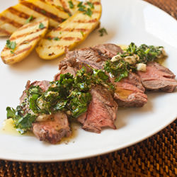 Panini-Grilled Flat Iron Steak - Recipe photo by PaniniKathy