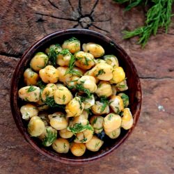 Quick and Healthy Warm Chickpea Salad - Recipe photo by Sanjeeta kk
