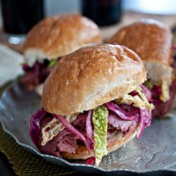 Beer Brined Corned Beef Sliders - Recipe photo by TheBeeroness