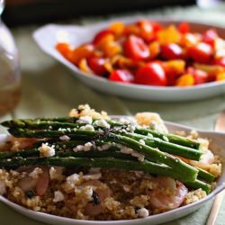 Shrimp & Asparagus Quinoa - Recipe photo by Highheelstohotwheels