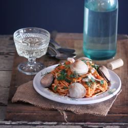 Clams with Fennel and Italian Sausage - Recipe photo by HMMessinger