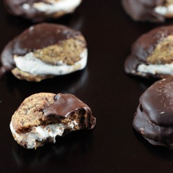S'mores Sandwich Cookies - Recipe photo by ringfingertanline