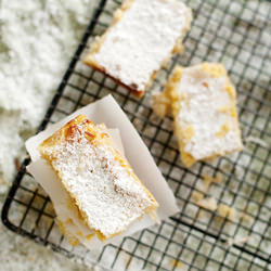 Gluten-Free Lemon and Coconut Bars - Recipe photo by thelittlewhitekitchen