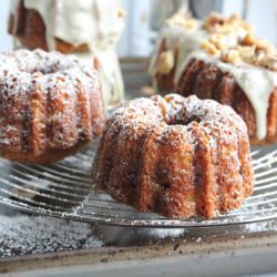 Mini Pineapple Bundt Cakes - Recipe photo by Hip Foodie Mom