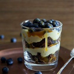 Chocolate Caramel Blueberry Trifle - Recipe photo by lemonsandanchovies
