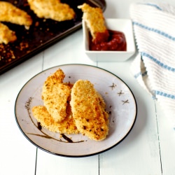 Baked Chicken Tenders with Panko - Recipe photo by newsouthfoodco