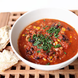 Mexican Bean Chili Vegan - Recipe photo by A Home for Food