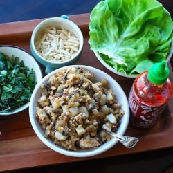 Healthy Thai Chicken Lettuce Wraps - Recipe photo by thedailymuse