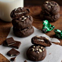Crème de Menthe Chocolate Cookies - Recipe photo by mybakingaddiction