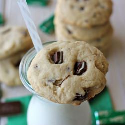 Andes Mint Chocolate Chunk Cookies - Recipe photo by damndelicious