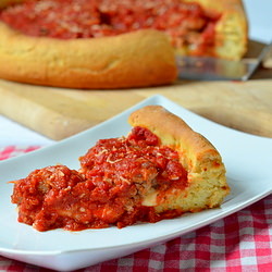 Chicago Style Deep Dish Pizza - Recipe photo by thehathicooks
