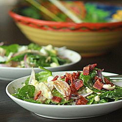 Wilted Spinach and Feta Salad - Recipe photo by Kitchen Treaty