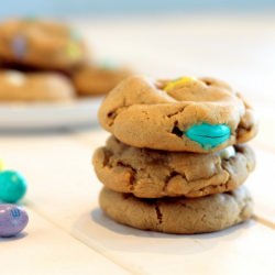 Soft Peanut Butter M&M Cookies - Recipe photo by bakerita