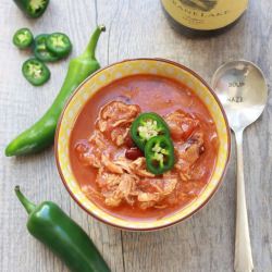 Pulled Chicken Taco Soup - Recipe photo by kneadtocook