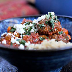 Moroccan Braised Bison Meatballs - Recipe photo by thepigandquill