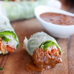 Avocado and Chicken Spring Rolls - Recipe photo by halfbakedharvest