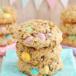Oatmeal White Chocolate M&M Cookies - Recipe photo by thesweetchick