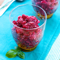 Basil-Berry Granita - Recipe photo by healthyaperture