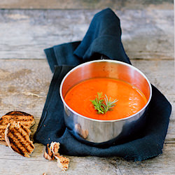 Soup with roasted vegetables - Recipe photo by Zoka