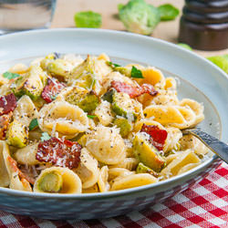 Roasted Brussels Sprout Carbonara - Recipe photo by closetcooking