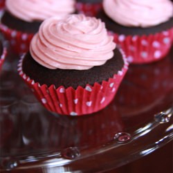 Devil's Food Raspberry Cupcakes - Recipe photo by thecupcakeballroom