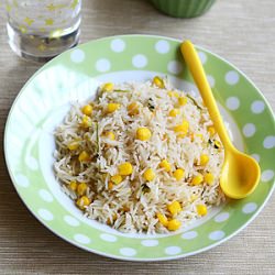 Corn Pulav - Recipe photo by Raks Kitchen