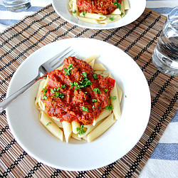 Pulled Pork Pasta - Recipe photo by The Captivating Life