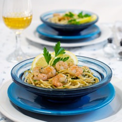 Shrimp Scampi with Pasta - Recipe photo by sierraspringsphoto