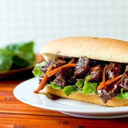 Asian BBQ Beef Strips - Recipe photo by The Midnight Baker