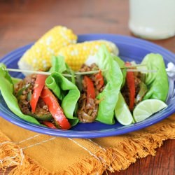 Turkey Fajita Lettuce Wraps - Recipe photo by roastedroot