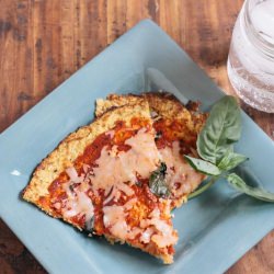 Cauliflower Pizza Crust - Recipe photo by beckyros