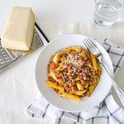 Spicy Italian Sausage Penne - Recipe photo by The Captivating Life