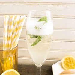 Basil Prosecco and Limoncello - Recipe photo by limn and lovely