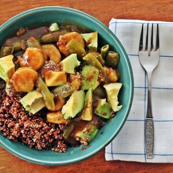 Orange Soy Shrimp w/ Red Quinoa - Recipe photo by thenutritionalepiphany