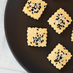 Sesame Sea Salt Shortbread - Recipe photo by Bob Vivant