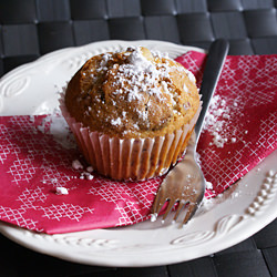 Cherry-Berry-Choco Muffins - Recipe photo by WhileHeWasOut