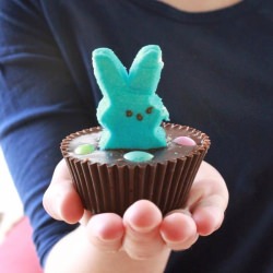 Peeps Cookie Butter Chocolate Cups - Recipe photo by kneadtocook