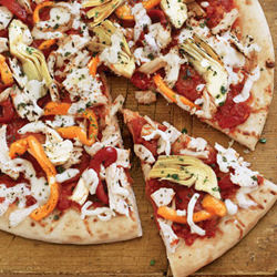 Chicken and Artichoke Pizza - Recipe photo by dashrecipes