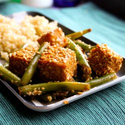 Sesame Crusted Tofu & Green Beans - Recipe photo by mollyeatsseitan