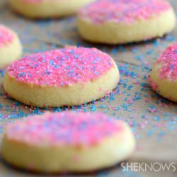 Pretty Pink Shortbread Cookies - Recipe photo by claireg