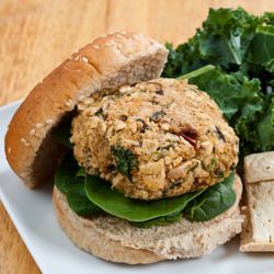 White Bean, Kale & Quinoa Burgers - Recipe photo by baked in