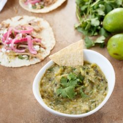 Roasted Tomatillo Salsa - Recipe photo by sharedappetite