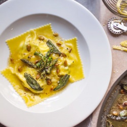 Haloumi and Asparagus Ravioli - Recipe photo by whodoesthedishes